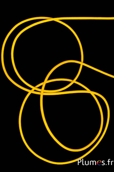 Lacet en cuir - épaisseur 3 mm - jaune